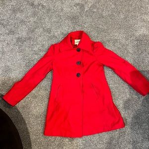 Red peacoat